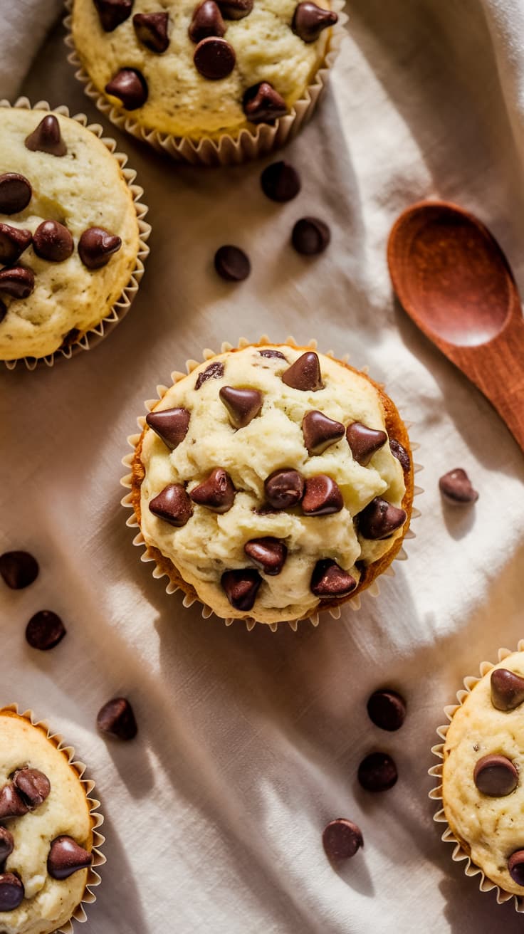 cannabis Greek yogurt chocolate chip muffins