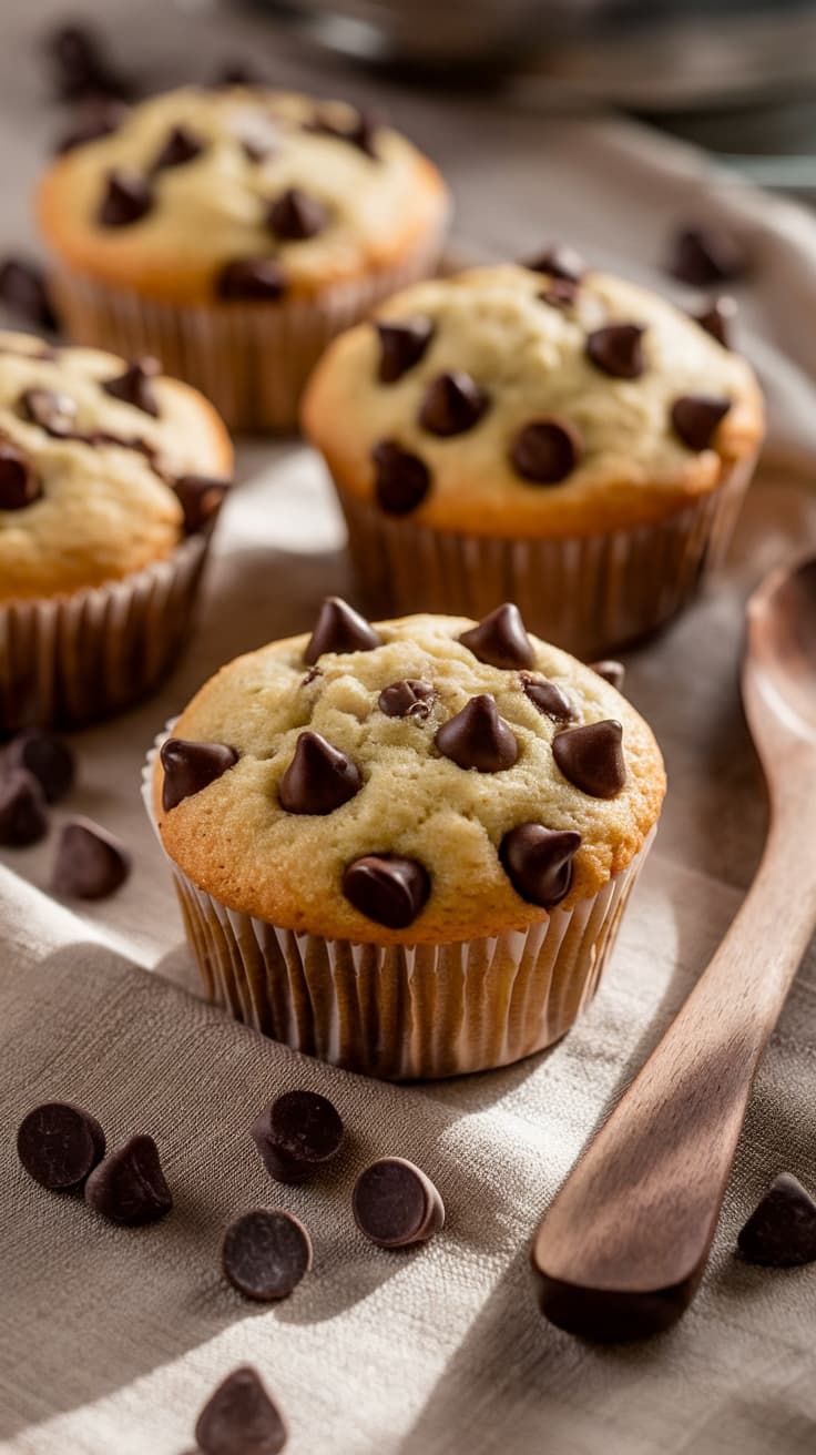 Greek chocolate chip muffins