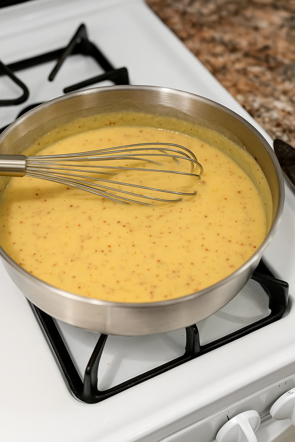 infused mustard gravy sauce